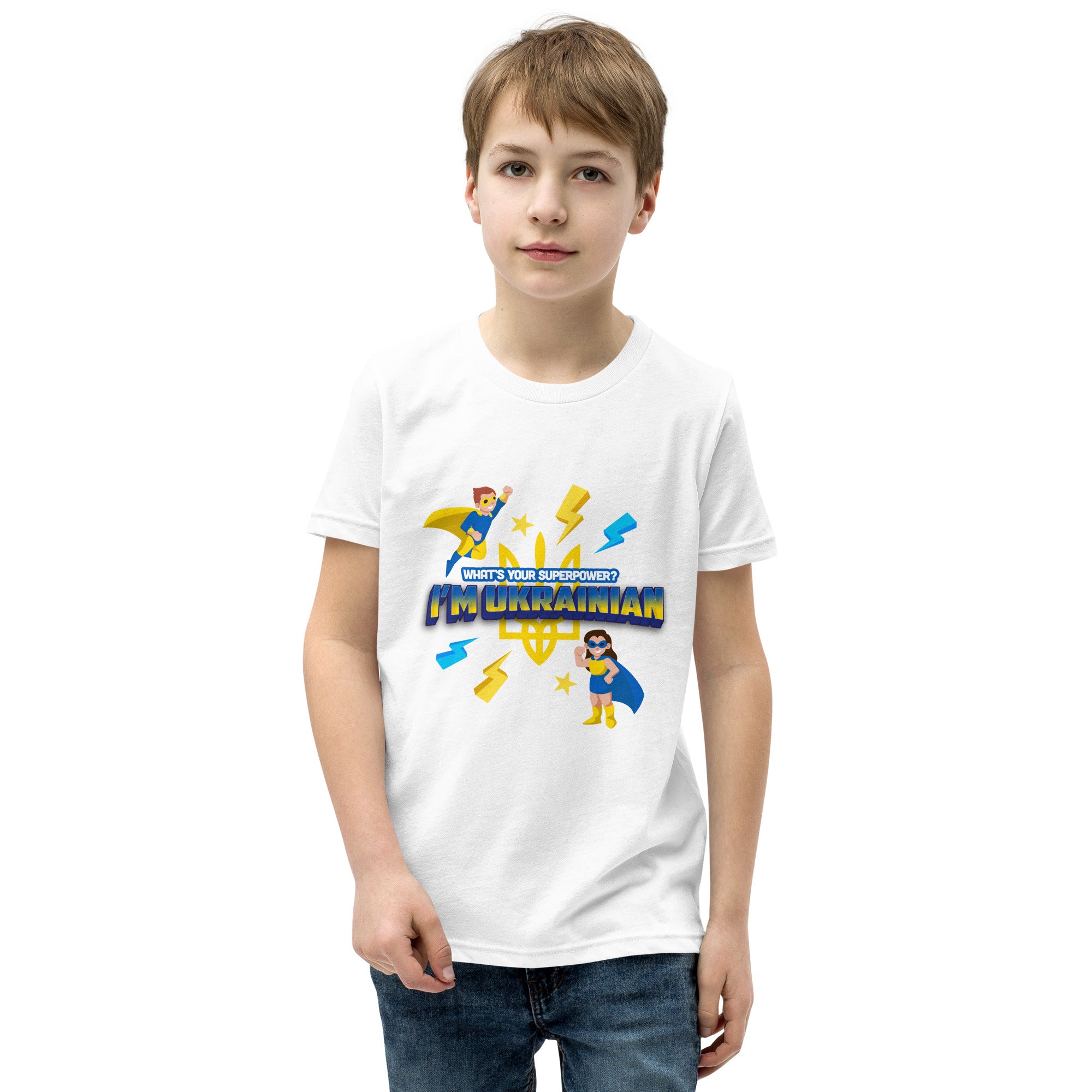 Youth Short Sleeve T-Shirt "Ukrainian hero"