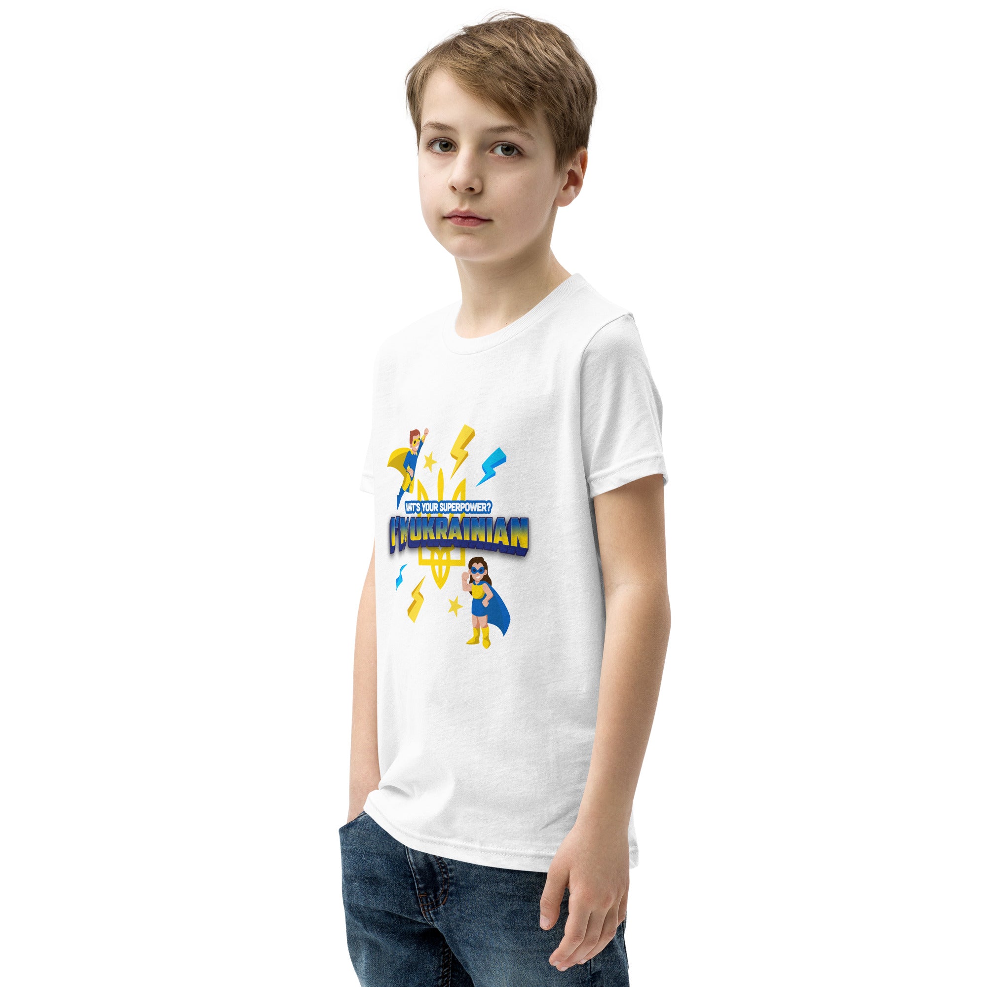 Youth Short Sleeve T-Shirt "Ukrainian hero"