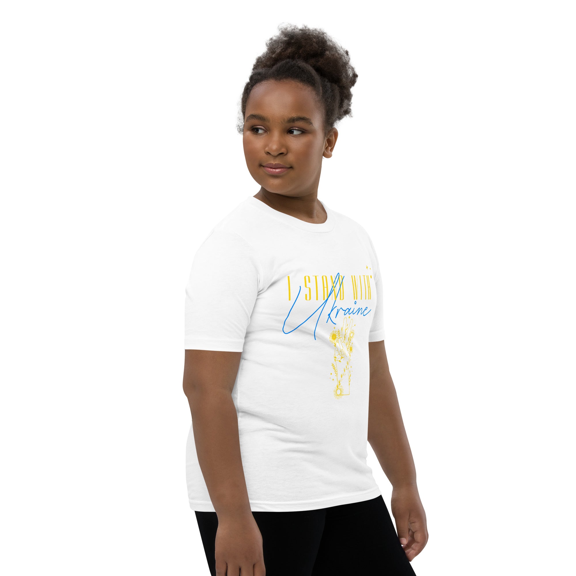 Youth Short Sleeve T-Shirt "I stand with Ukraine"